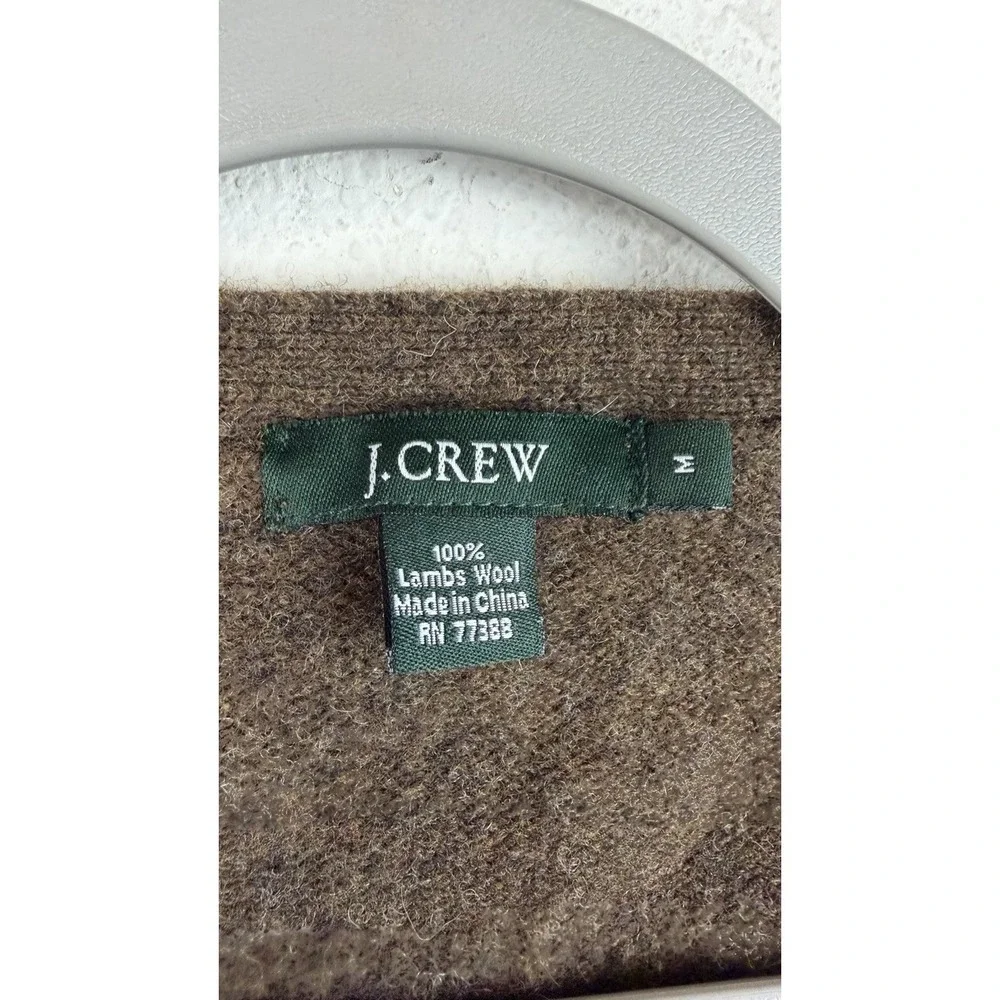 J.Crew Lambswool Argyle Sweater Vest Men's M Brown Green Preppy Grandpacore